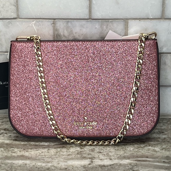 kate spade Handbags - KATE SPADE Glimmer Glitter Mitten Pink Pochette/Clutch